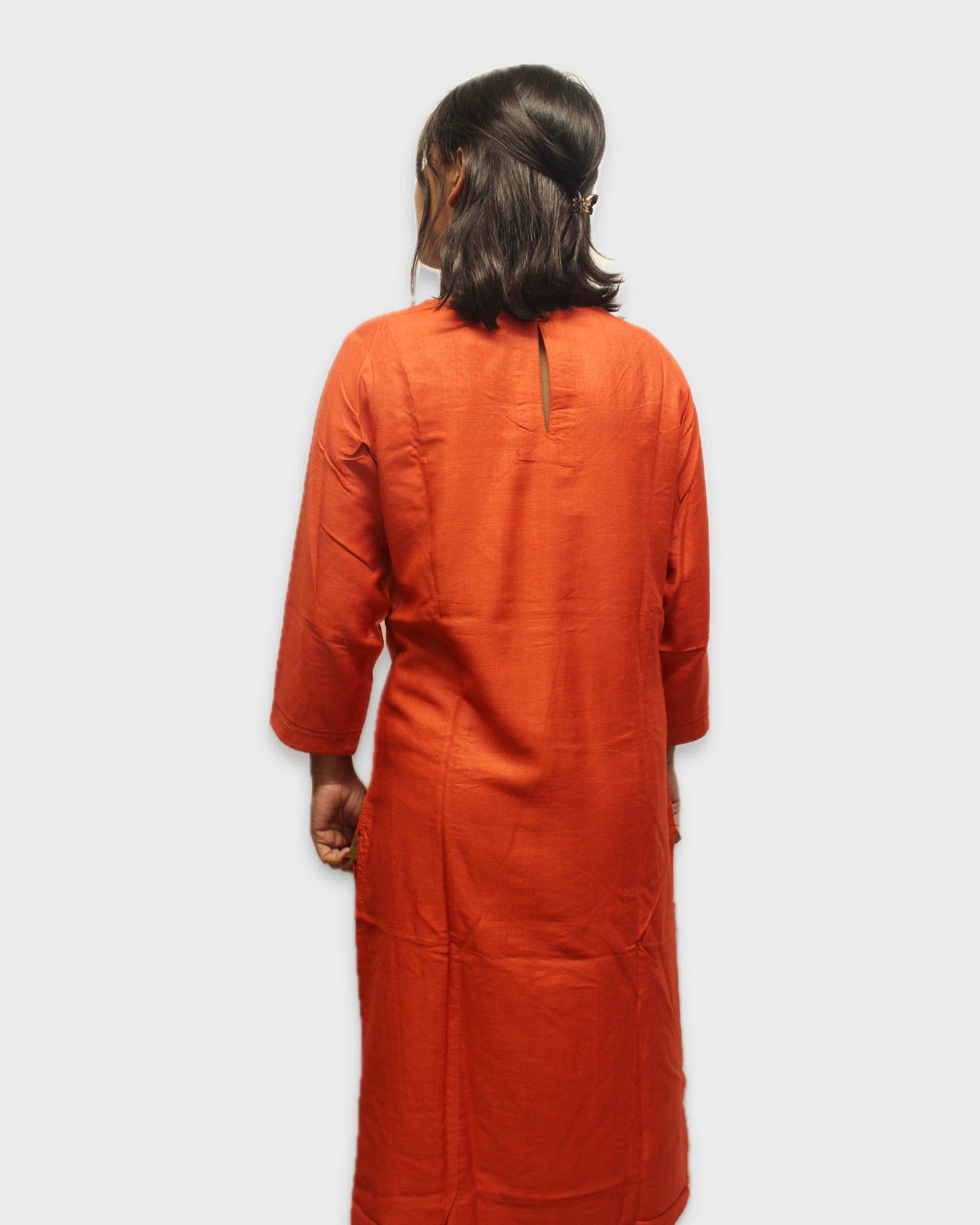 Silk Grace Hand-Embroidered Kurta