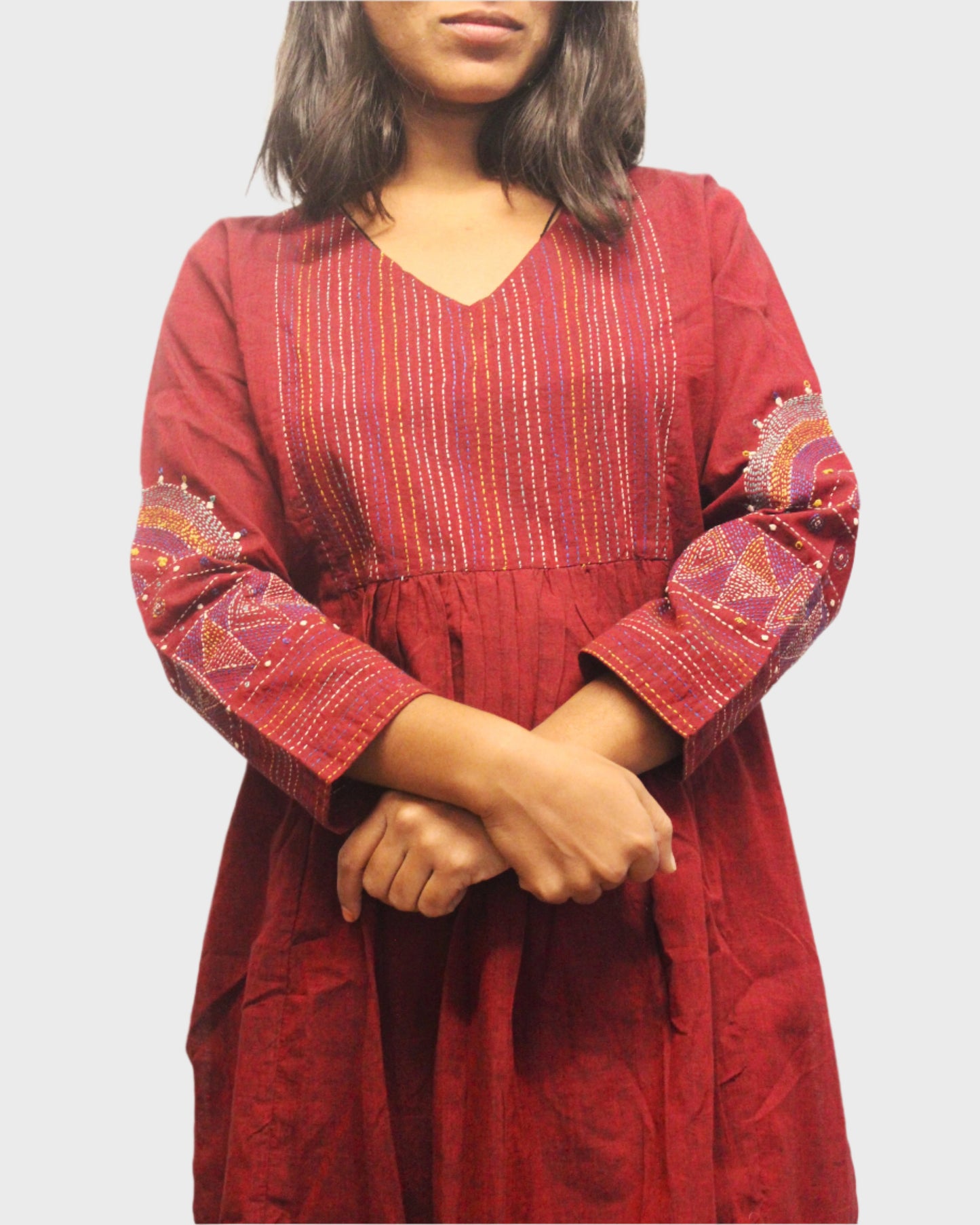 Heritage Charm Hand-Embroidered Top