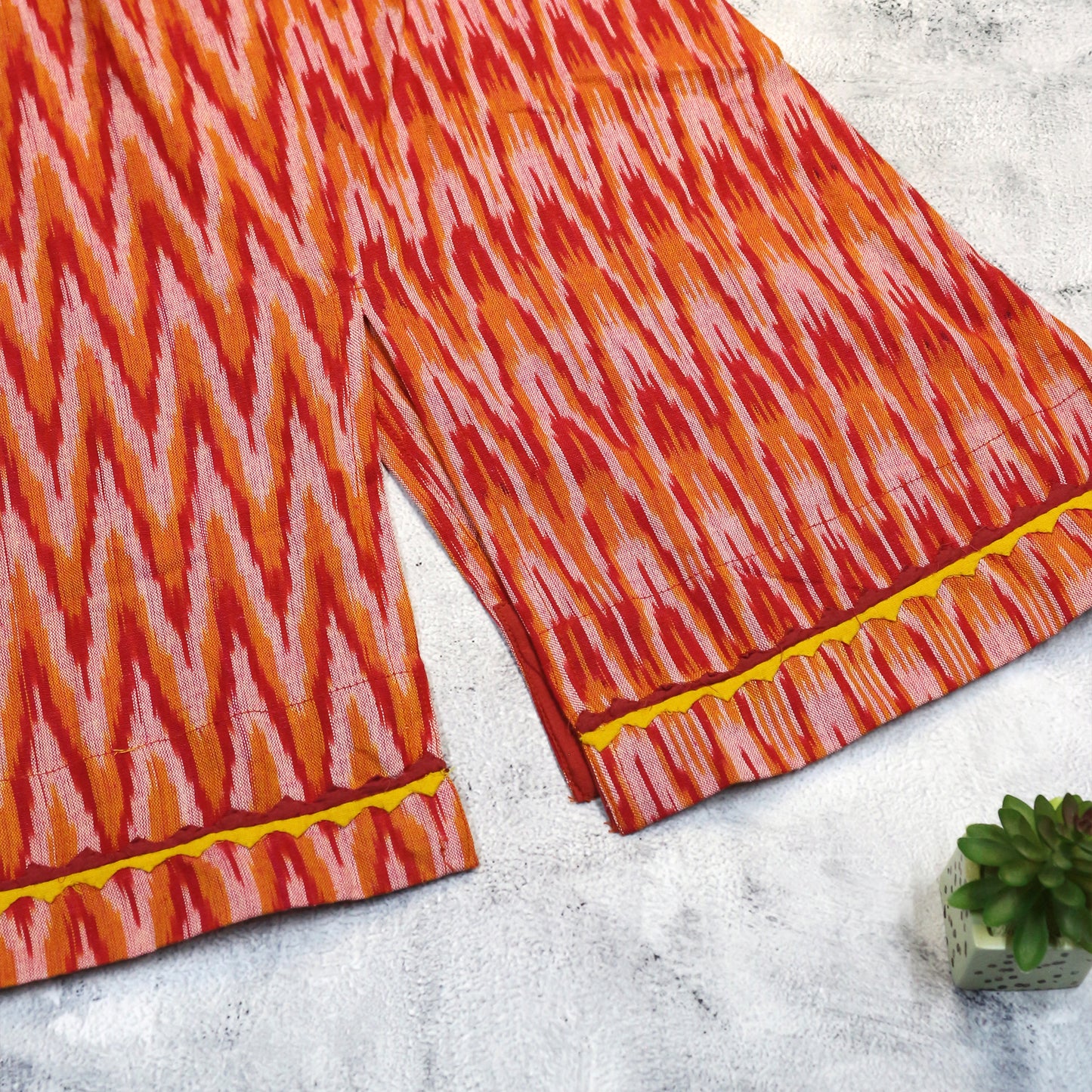 Artisan Ikkat Kurta - Red
