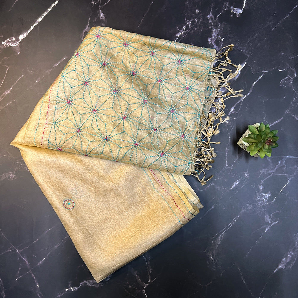 Handcrafted Tussar Weave - Heavy Tanka