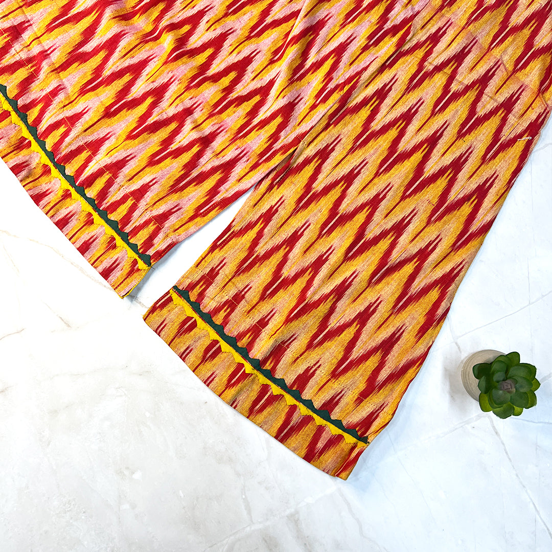 Artisan Ikkat Kurta - Yellow