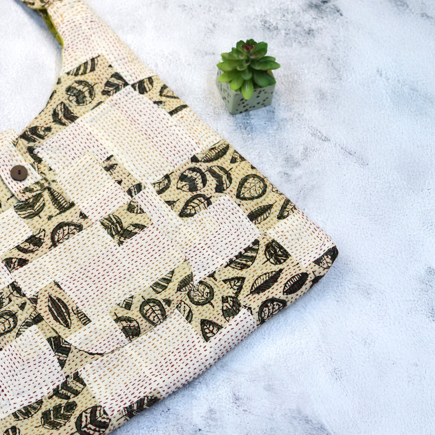 Handcrafted Kantha & Patchwork Jhola Bag