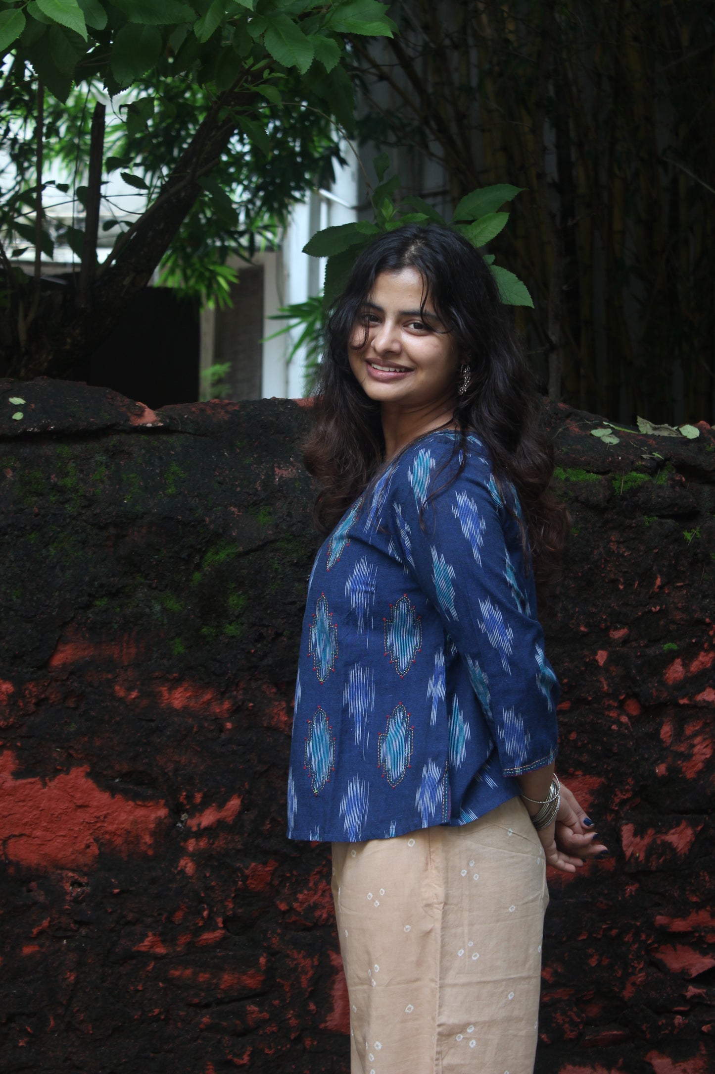 Weave & Wonder: Handcrafted Ikkat Top