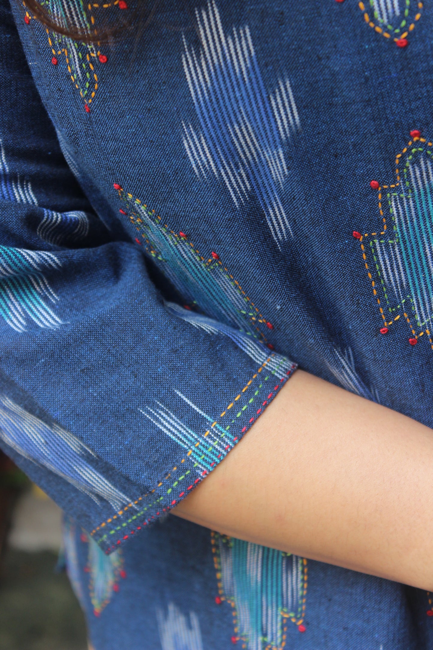 Weave & Wonder: Handcrafted Ikkat Top
