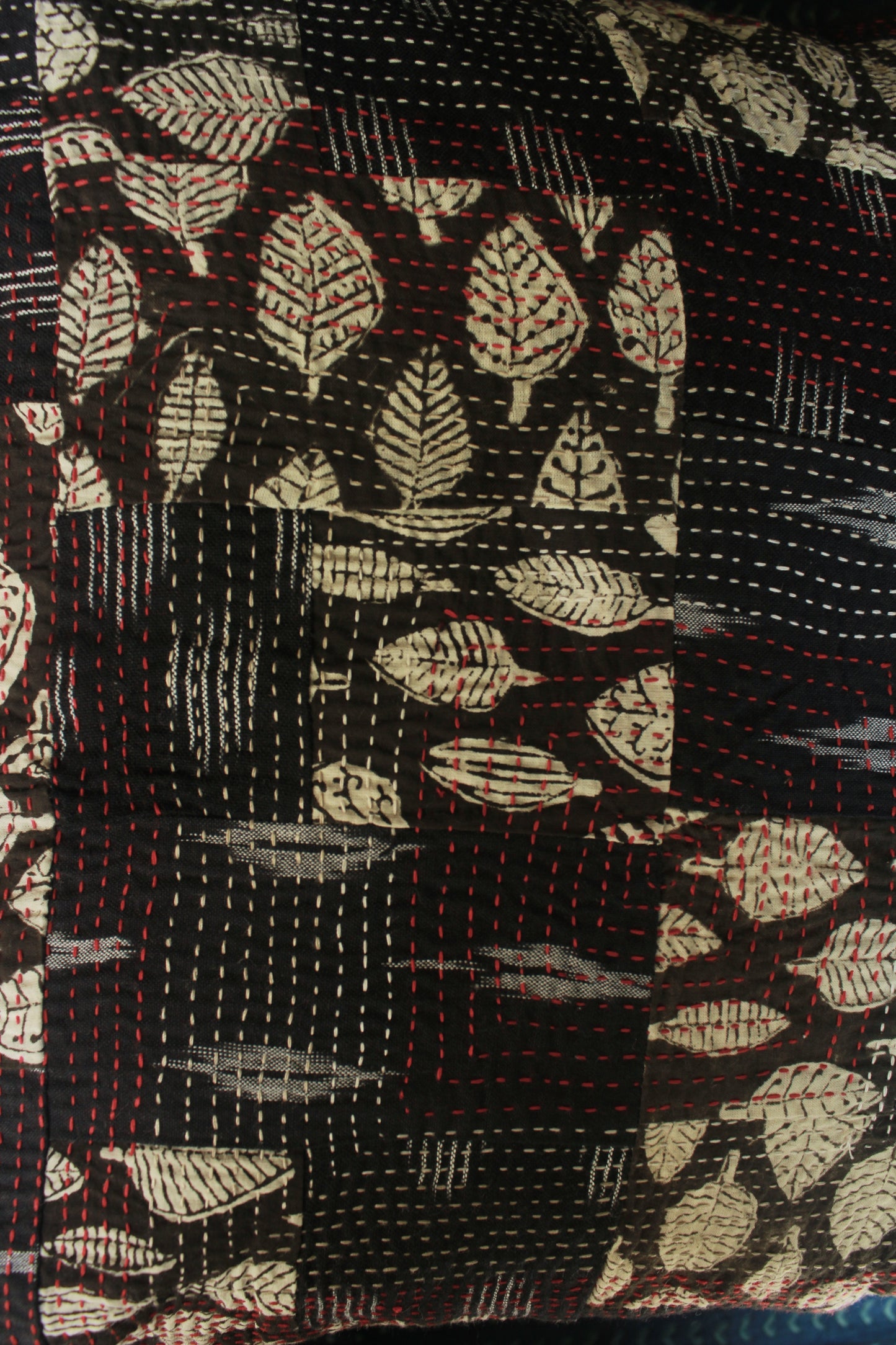 Earthy Patchwork Cotton Cushion Cover