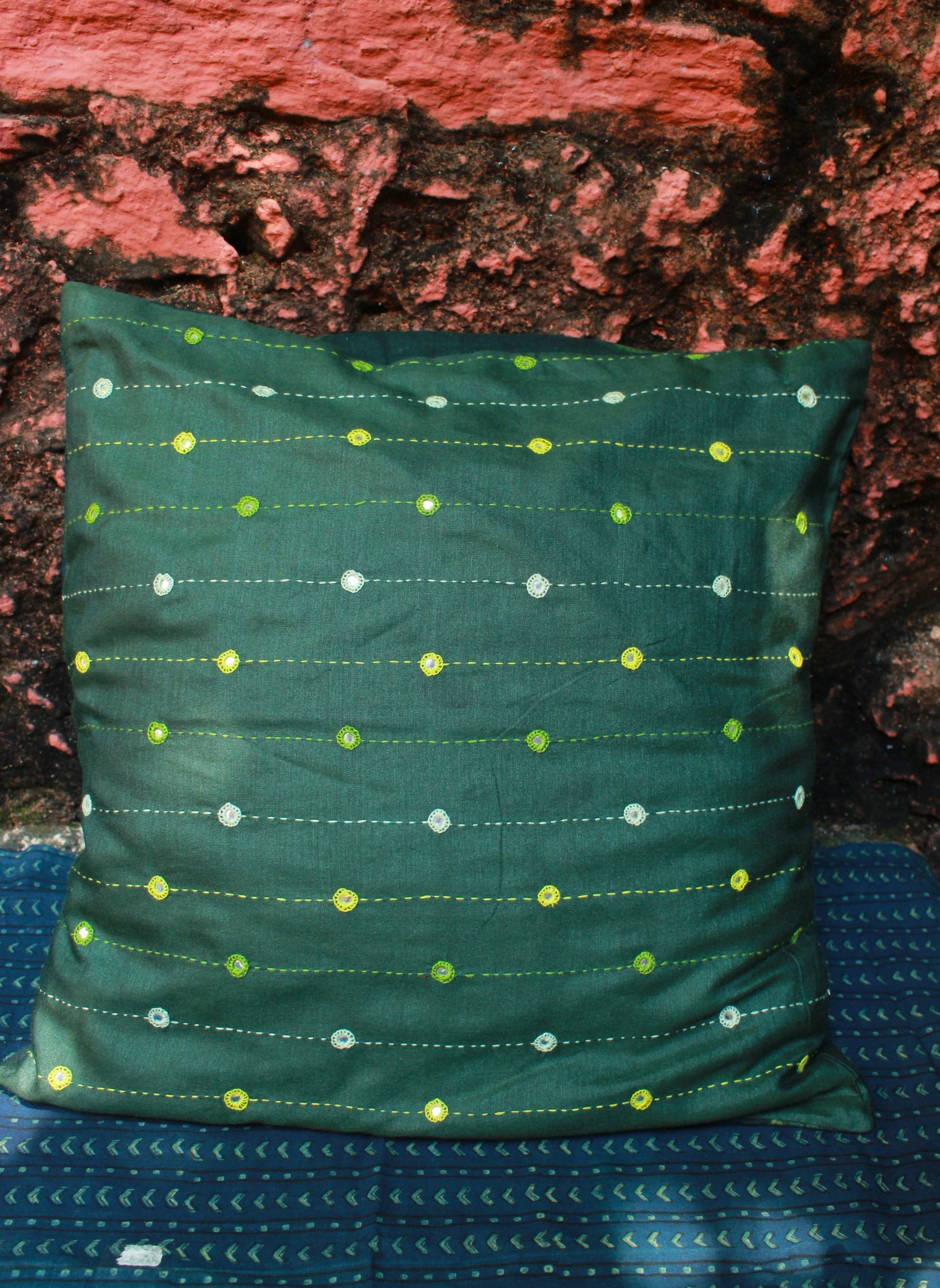 Emerald Silk Cushion Cover