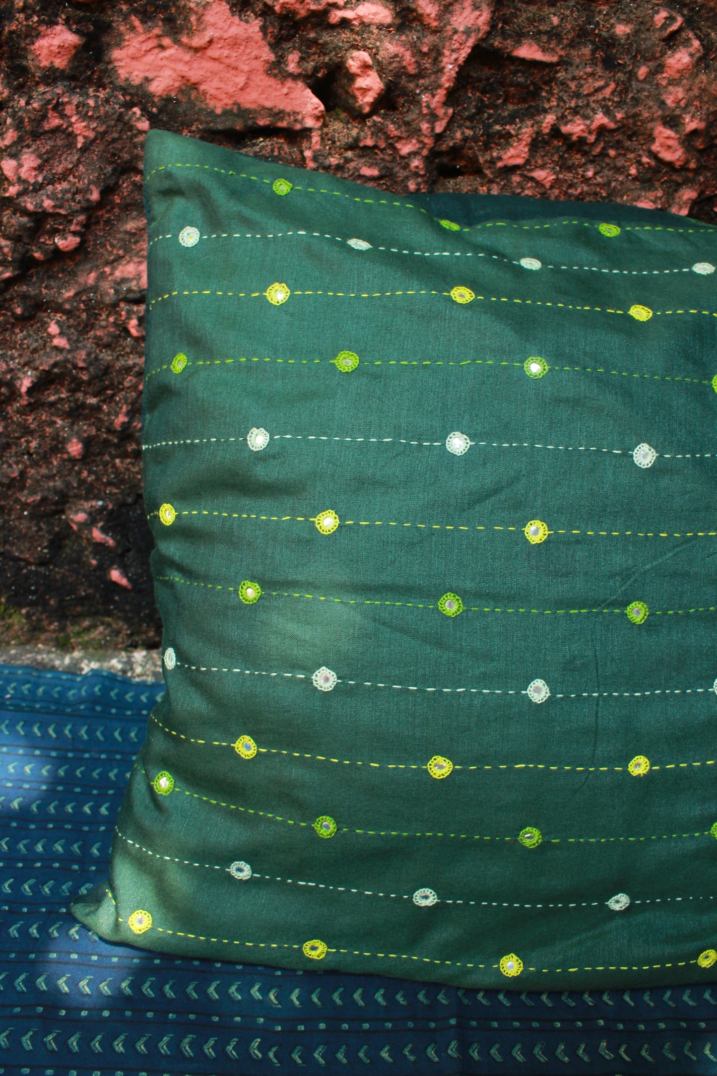 Emerald Silk Cushion Cover