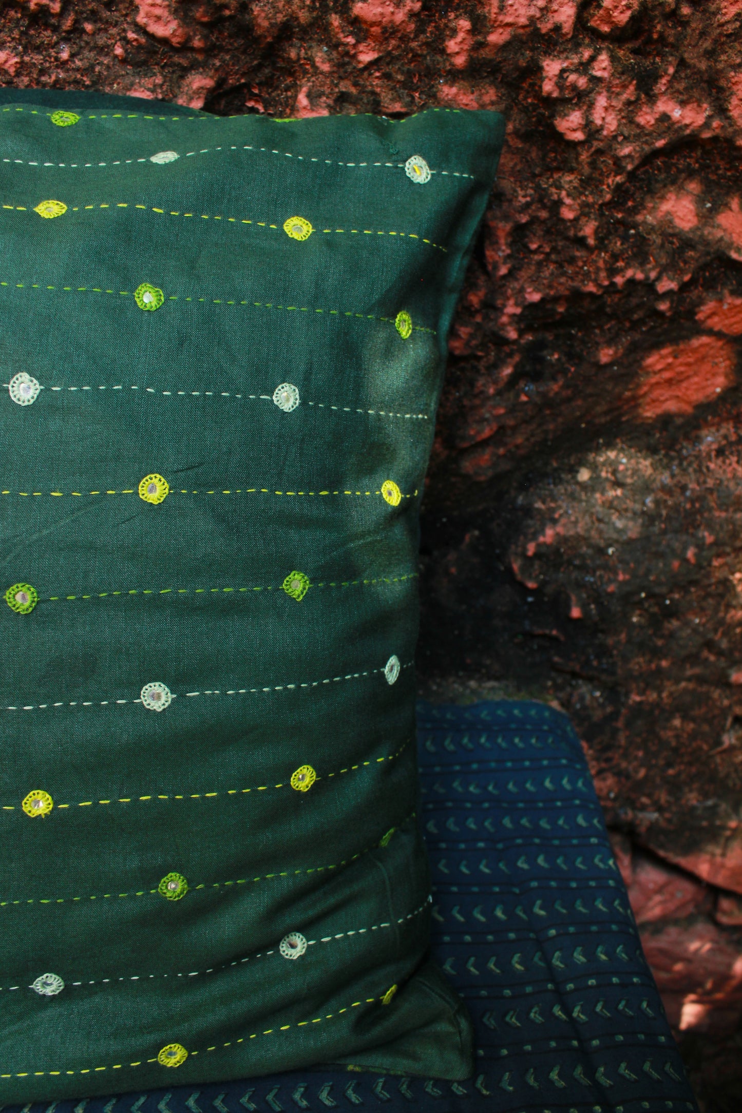 Emerald Silk Cushion Cover