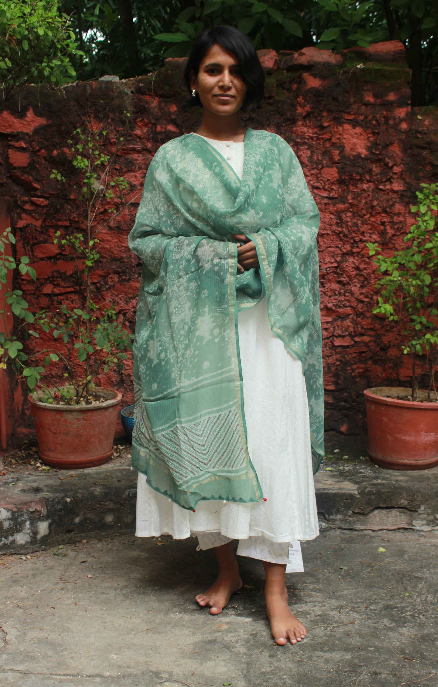 Panna Pushp Kota Doriya Dupatta