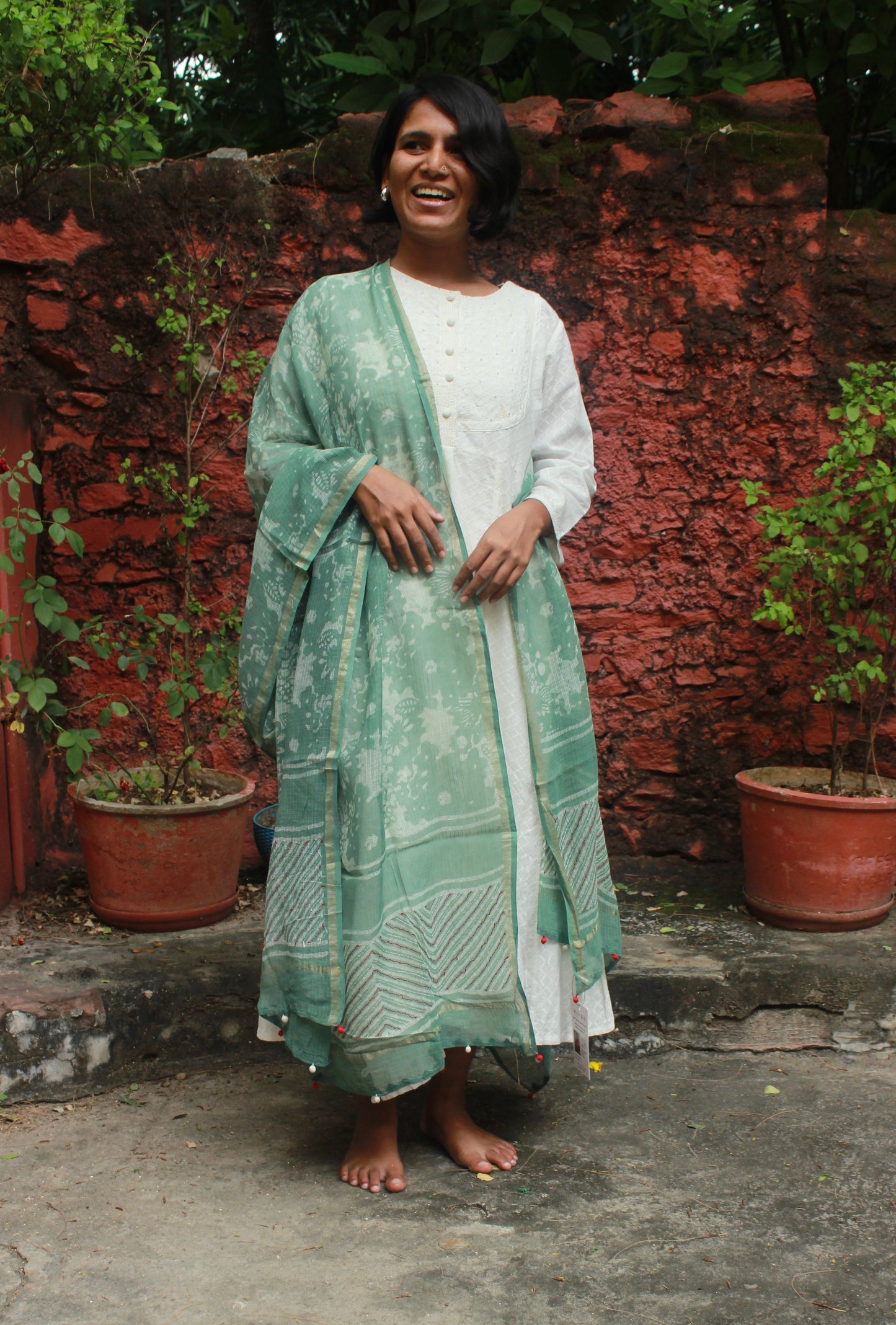 Panna Pushp Kota Doriya Dupatta
