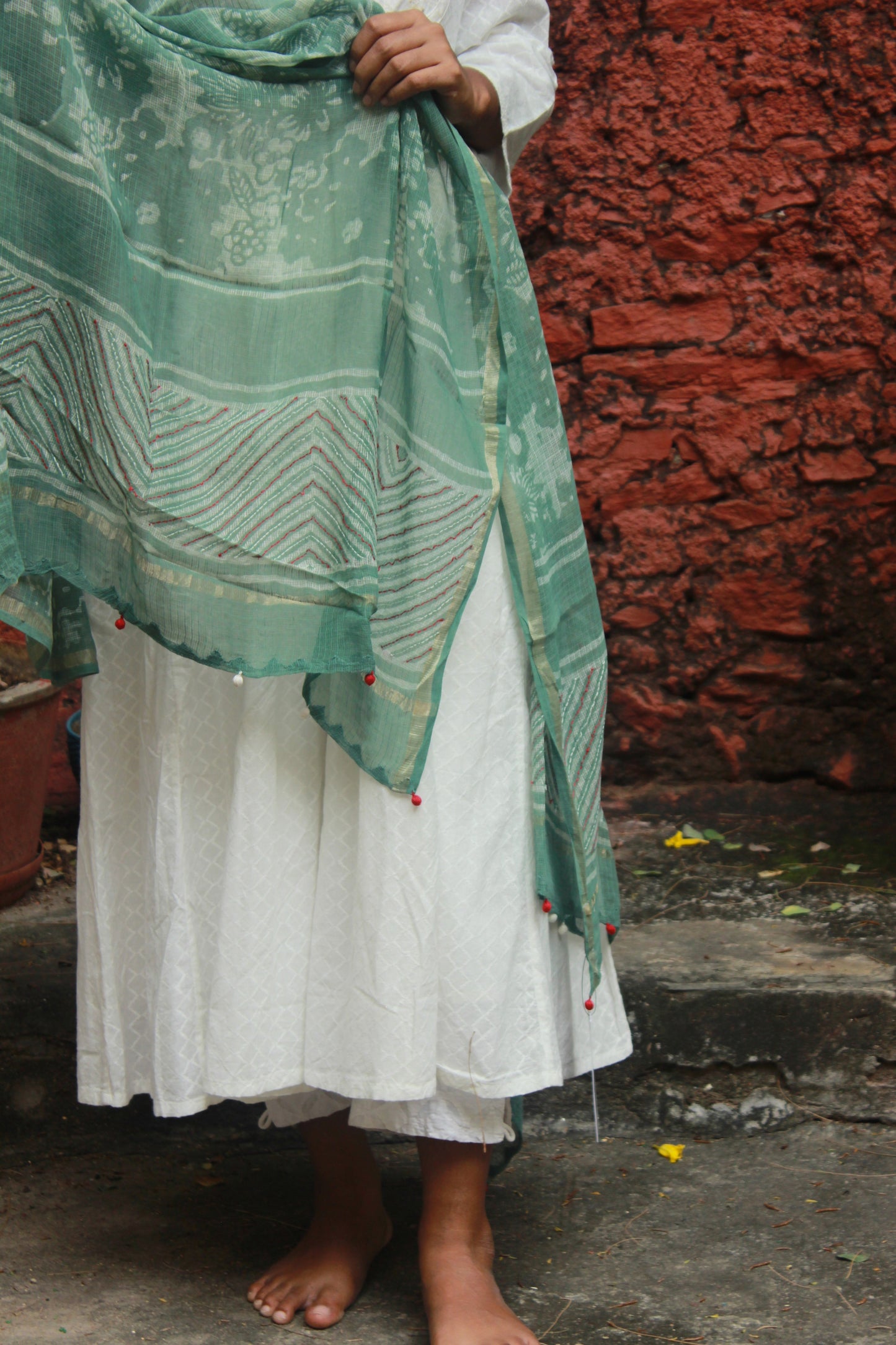 Panna Pushp Kota Doriya Dupatta