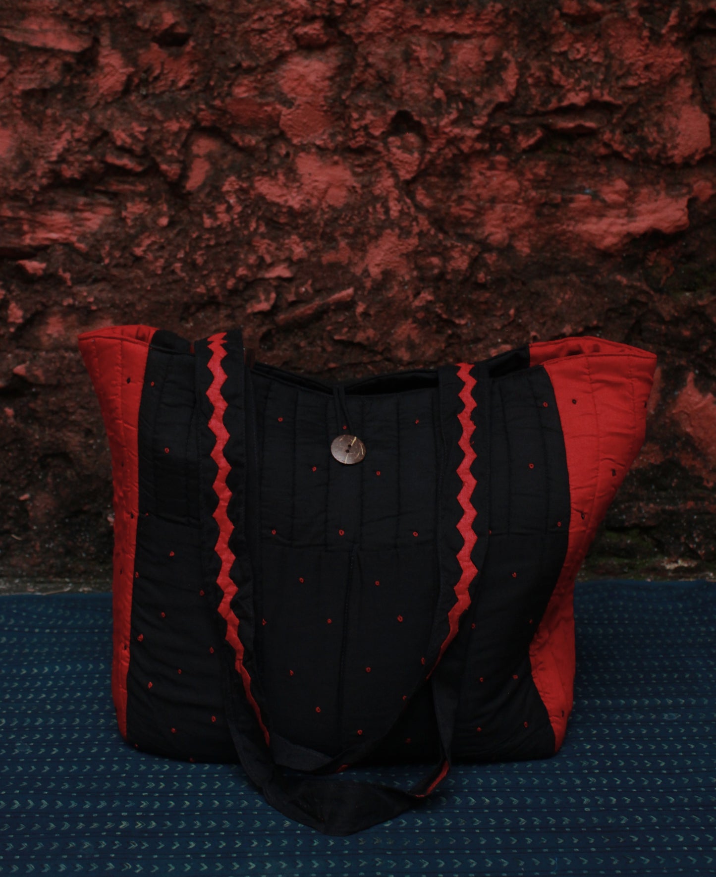 The Rustic Red & Black Tote Bag