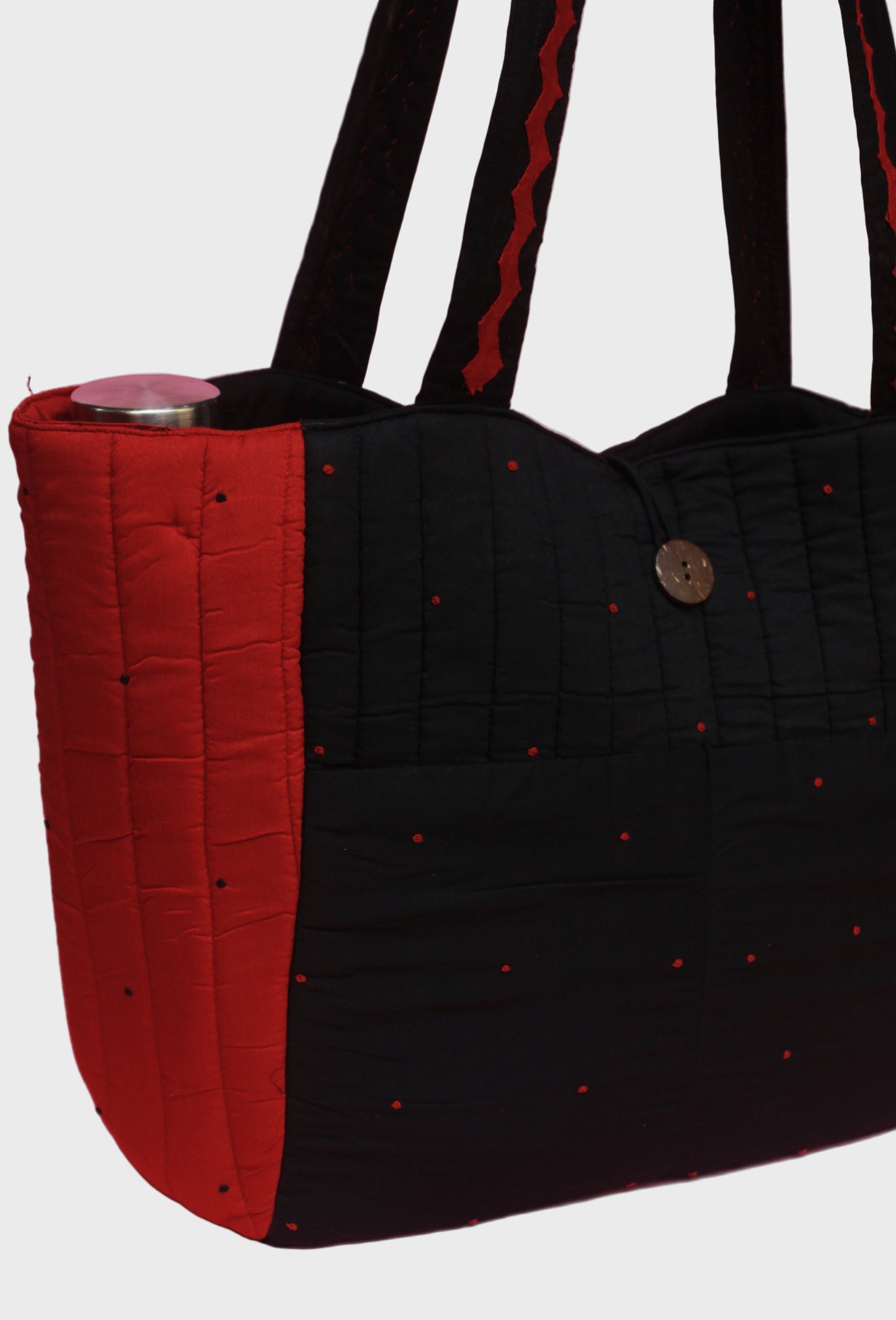 The Rustic Red & Black Tote Bag