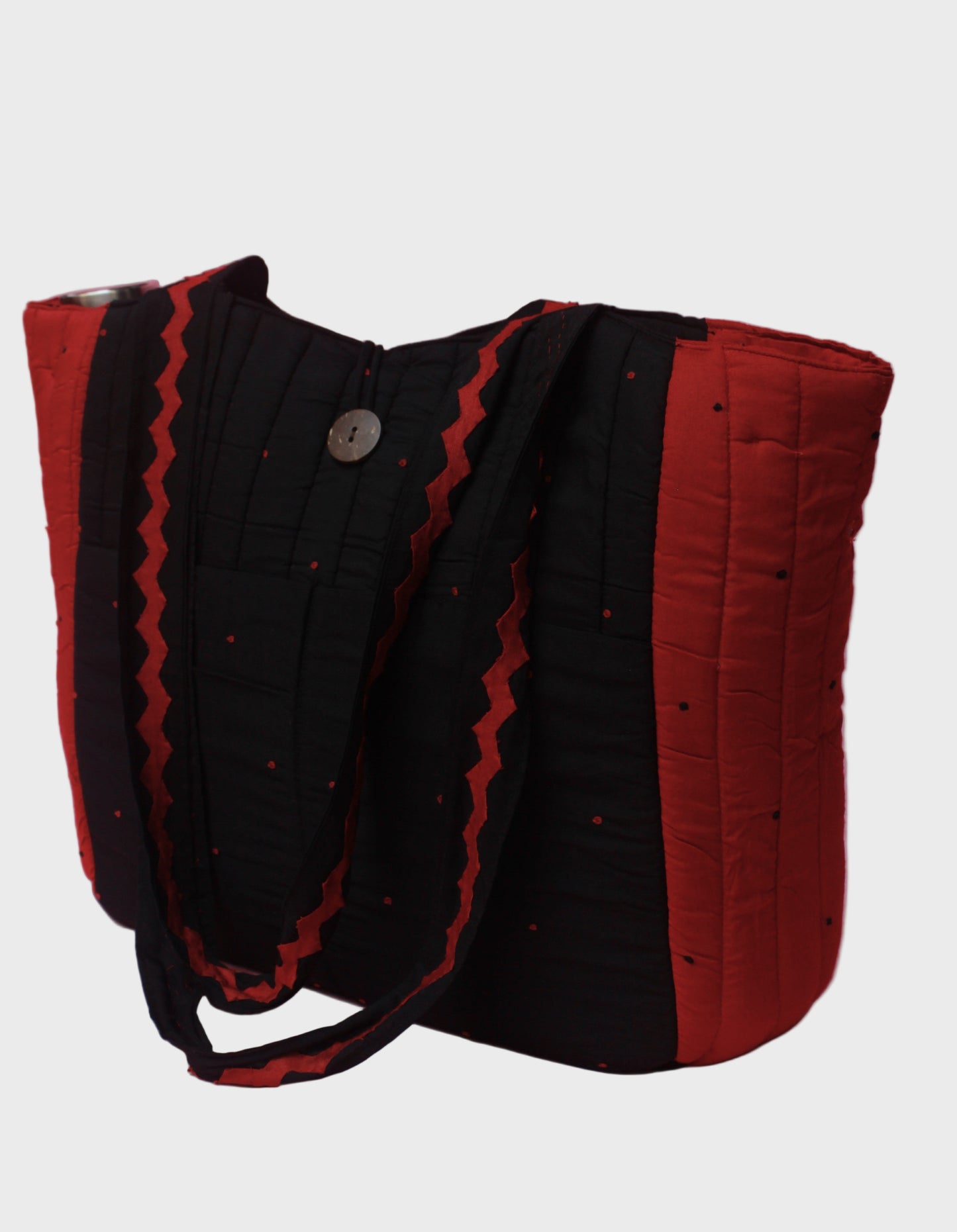 The Rustic Red & Black Tote Bag