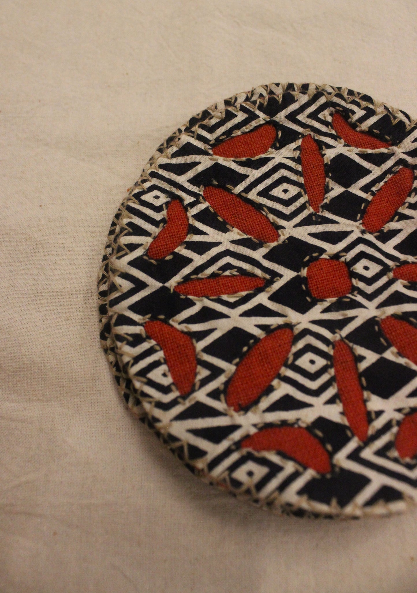 Handcrafted Tea Coasters - Black & White