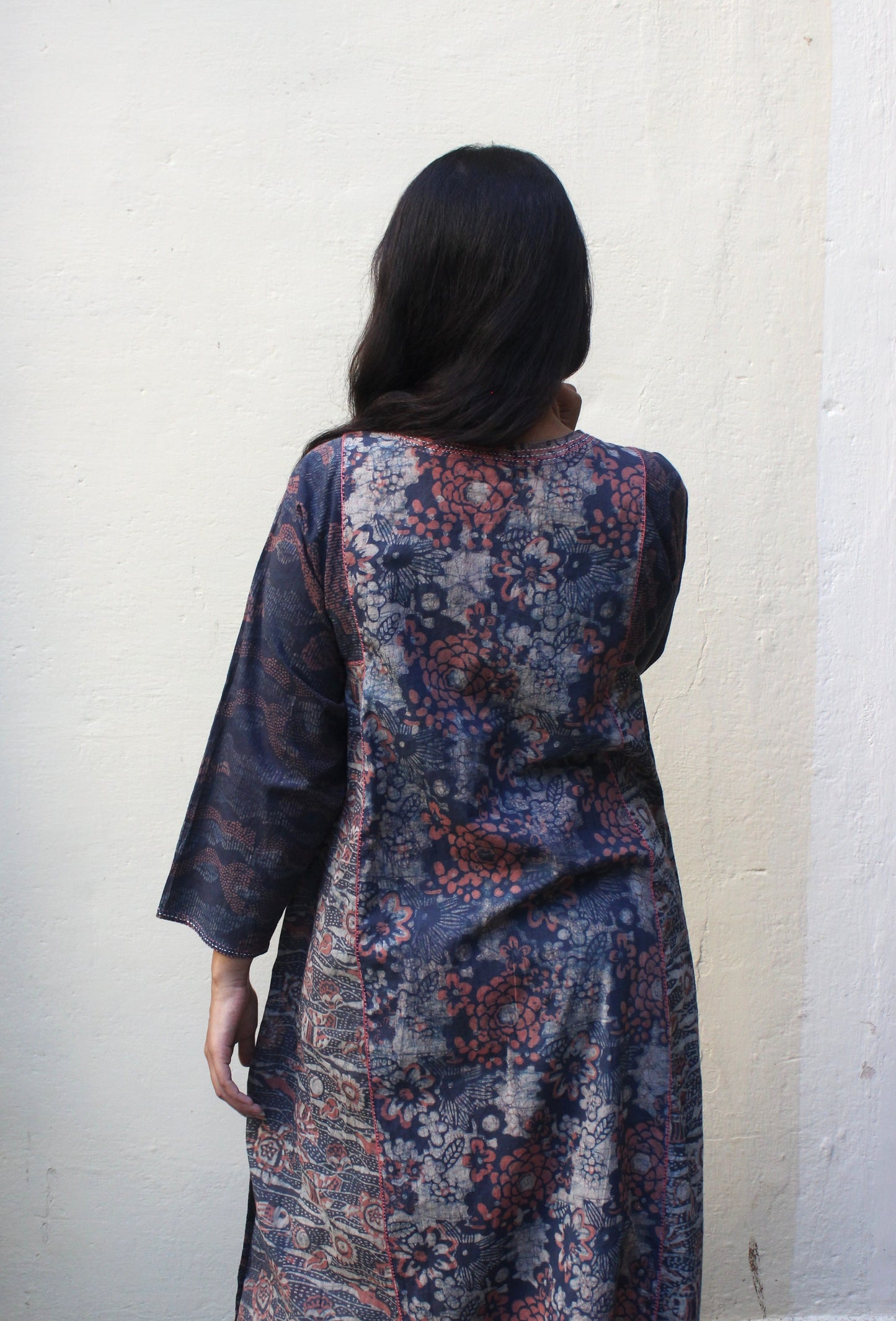 Dusty lavender Block Printed Cotton Kurta