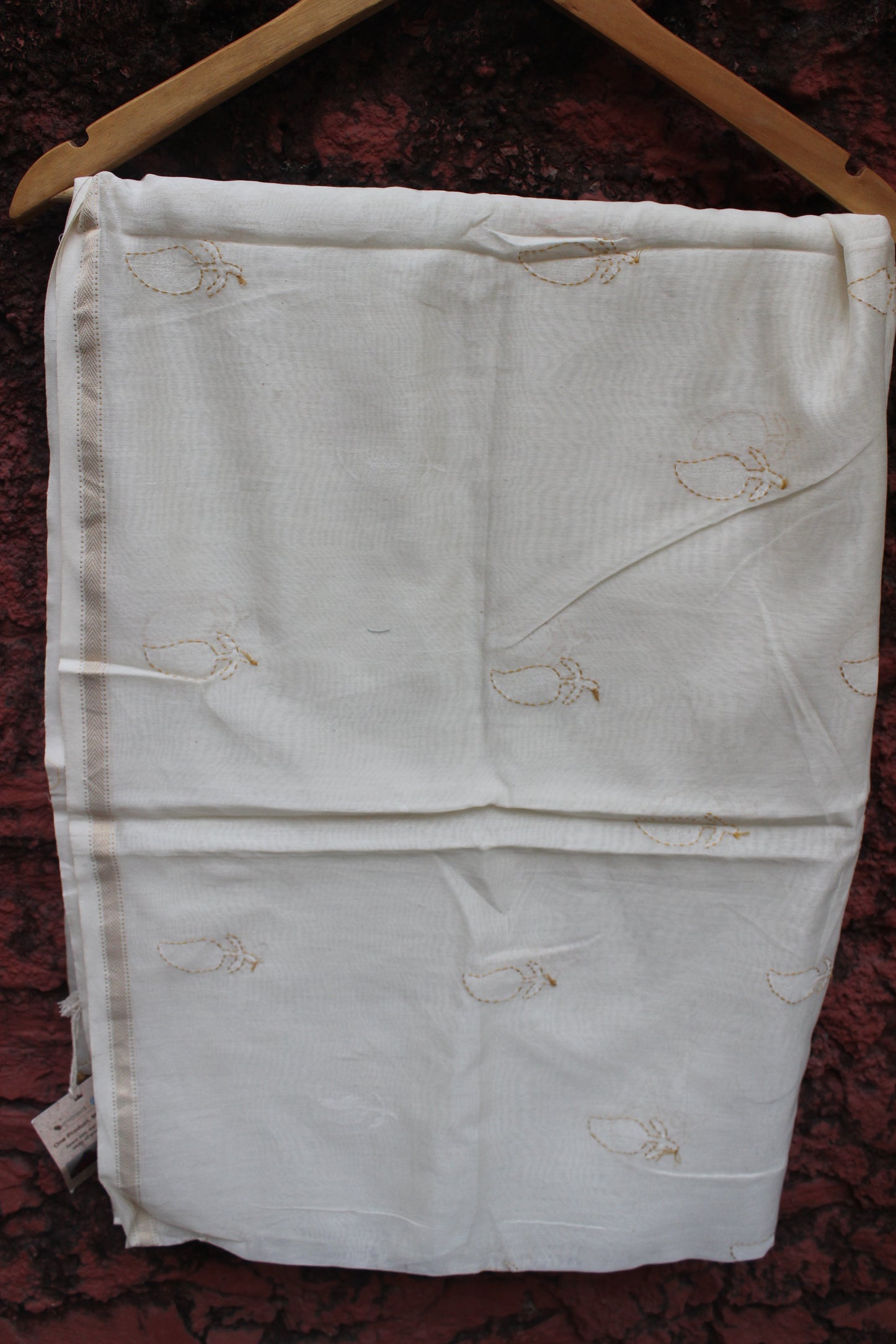 Maheshwari Silk Dupatta - Off White