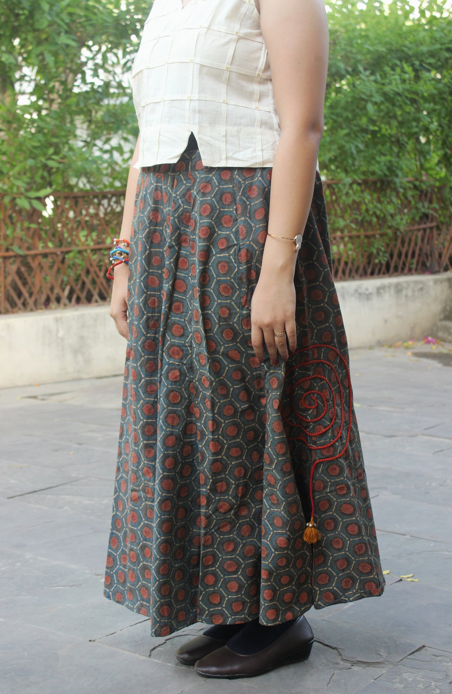 Rangrez Cotton Maxi Skirt