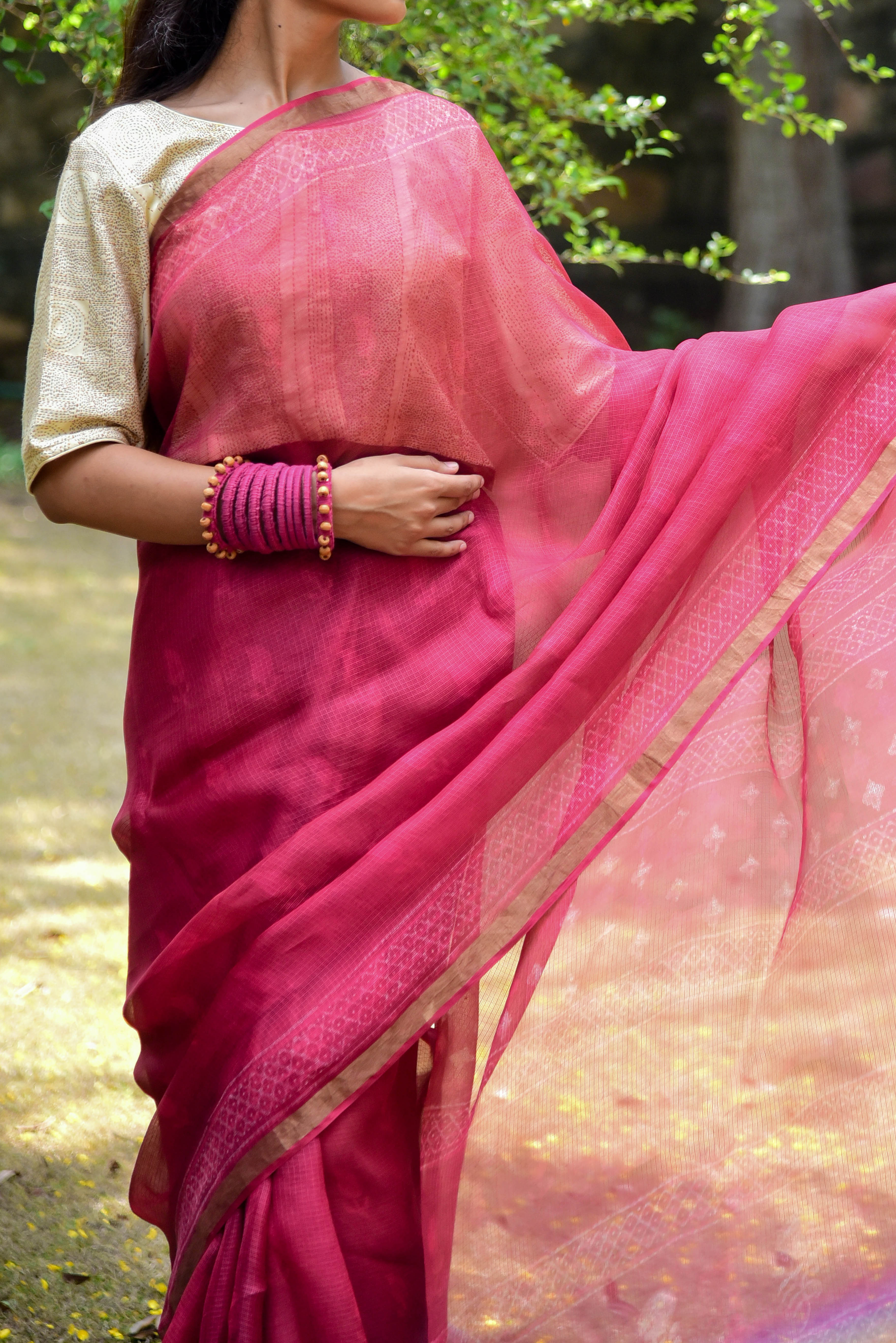 Printed Silk Sari