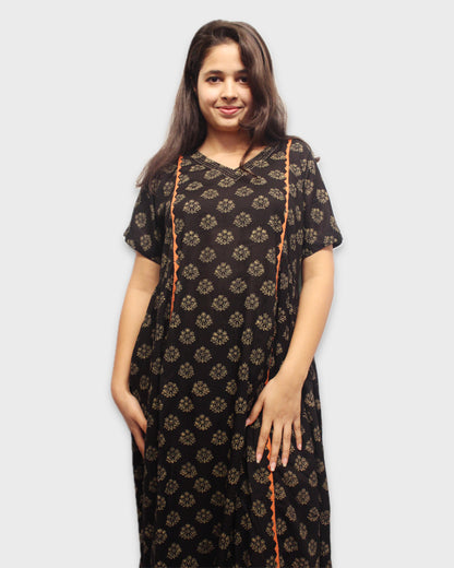 Zeba Black Kurta