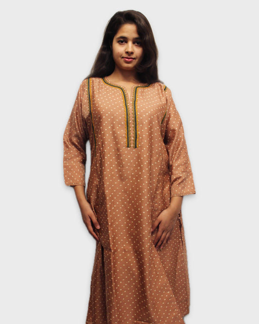 Silk Bandhani Charm Kurta