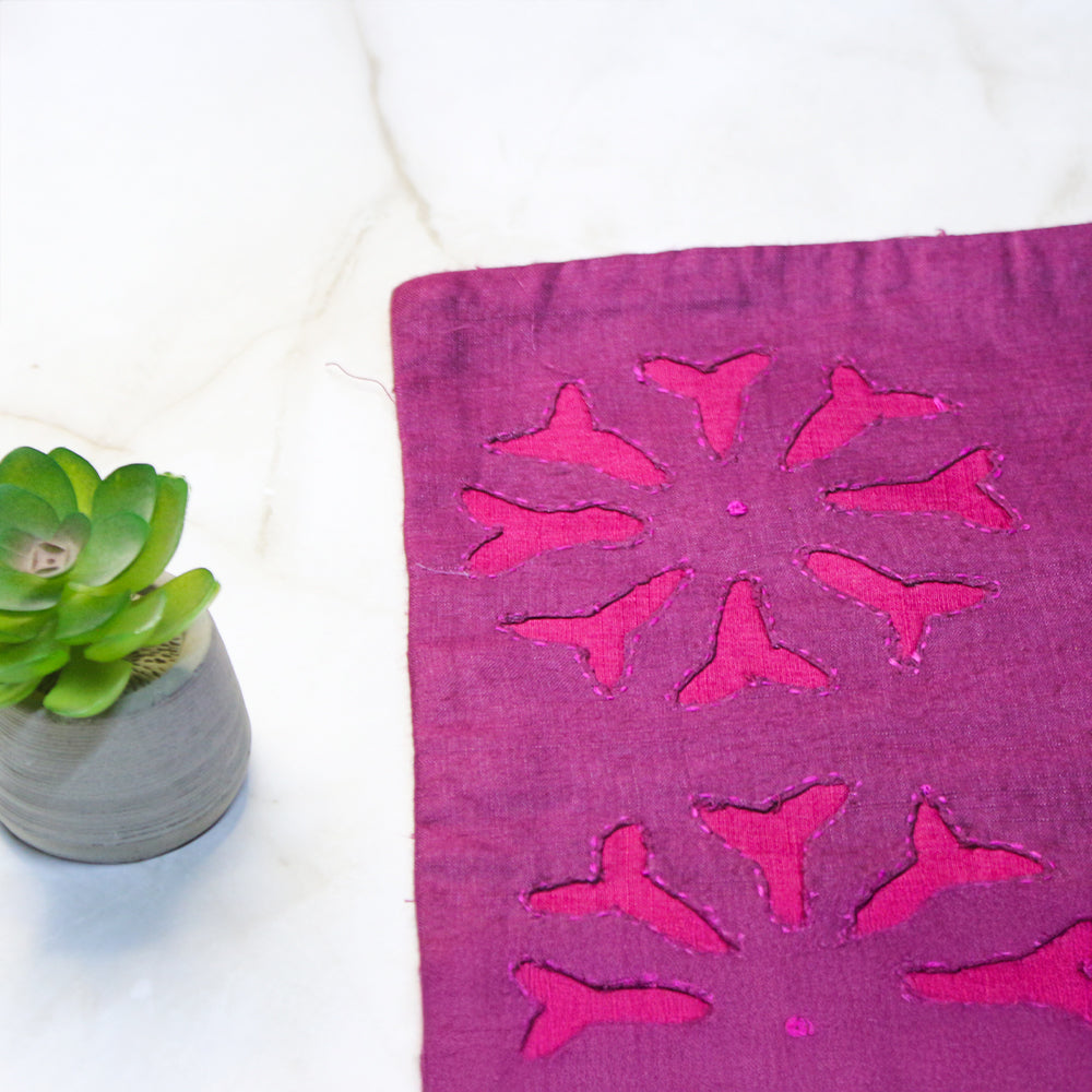 Cushion Cover Cutwork Silk - Multiple Colors