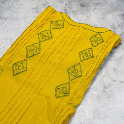 Nazm Pintuck Kurta - Yellow