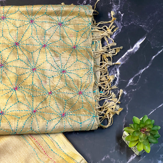 Handcrafted Tussar Weave - Heavy Tanka