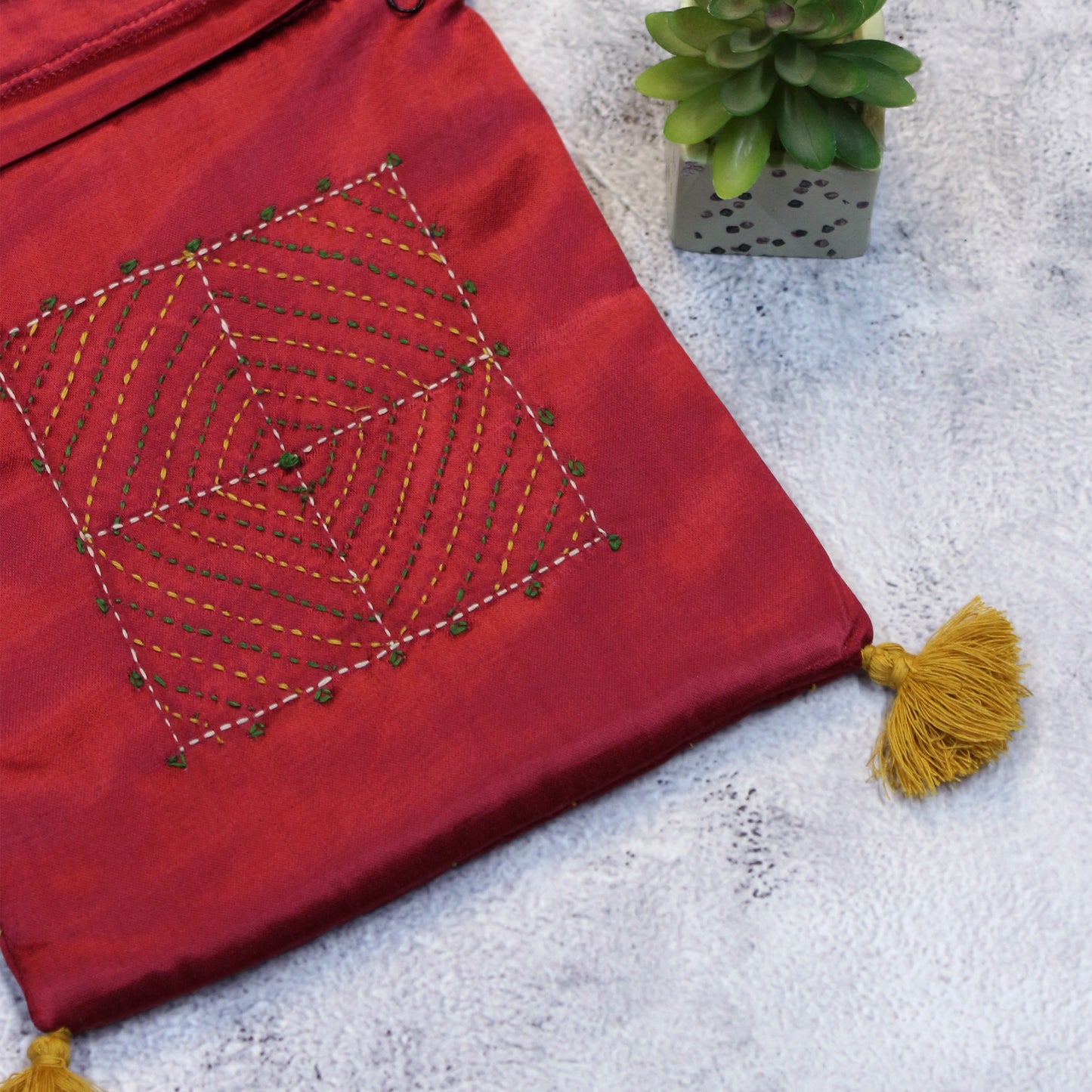 Karigari Silk Cross Body Bag - Small