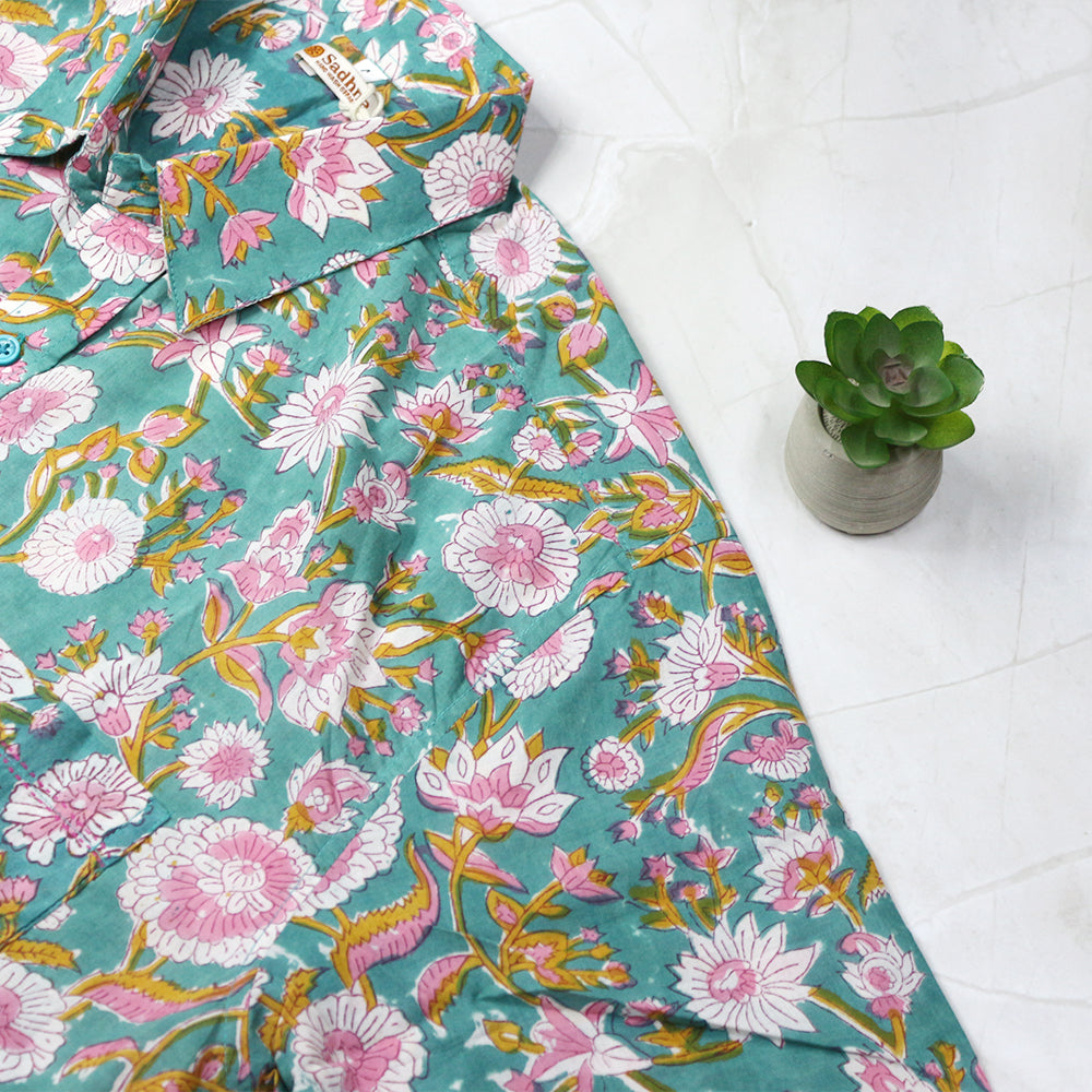 Summer Shore Men’s Shirt – Turquoise