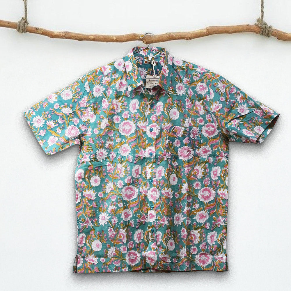 Summer Shore Men’s Shirt – Turquoise