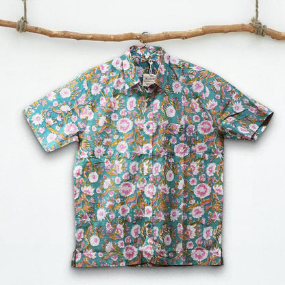 Summer Shore Men’s Shirt – Turquoise