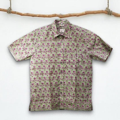 Summer Shore Men’s Shirt – Light Sage