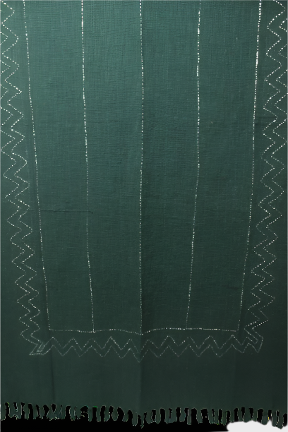 Handloom Harmony Bedcover - Dark Green