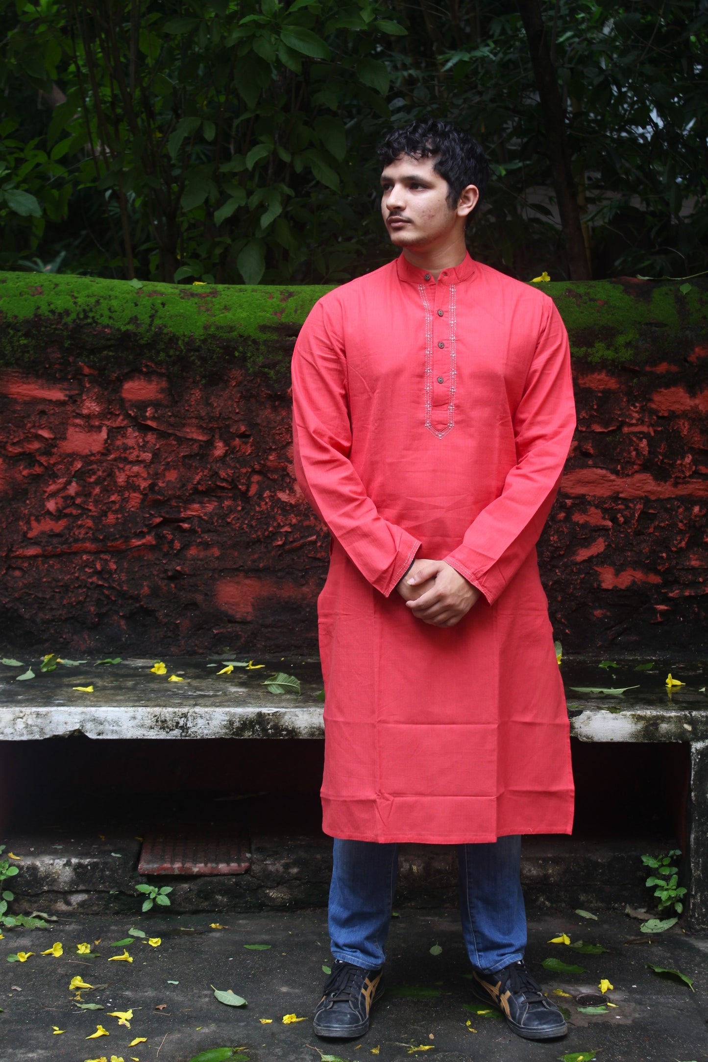 Royal Red Cotton Kurta