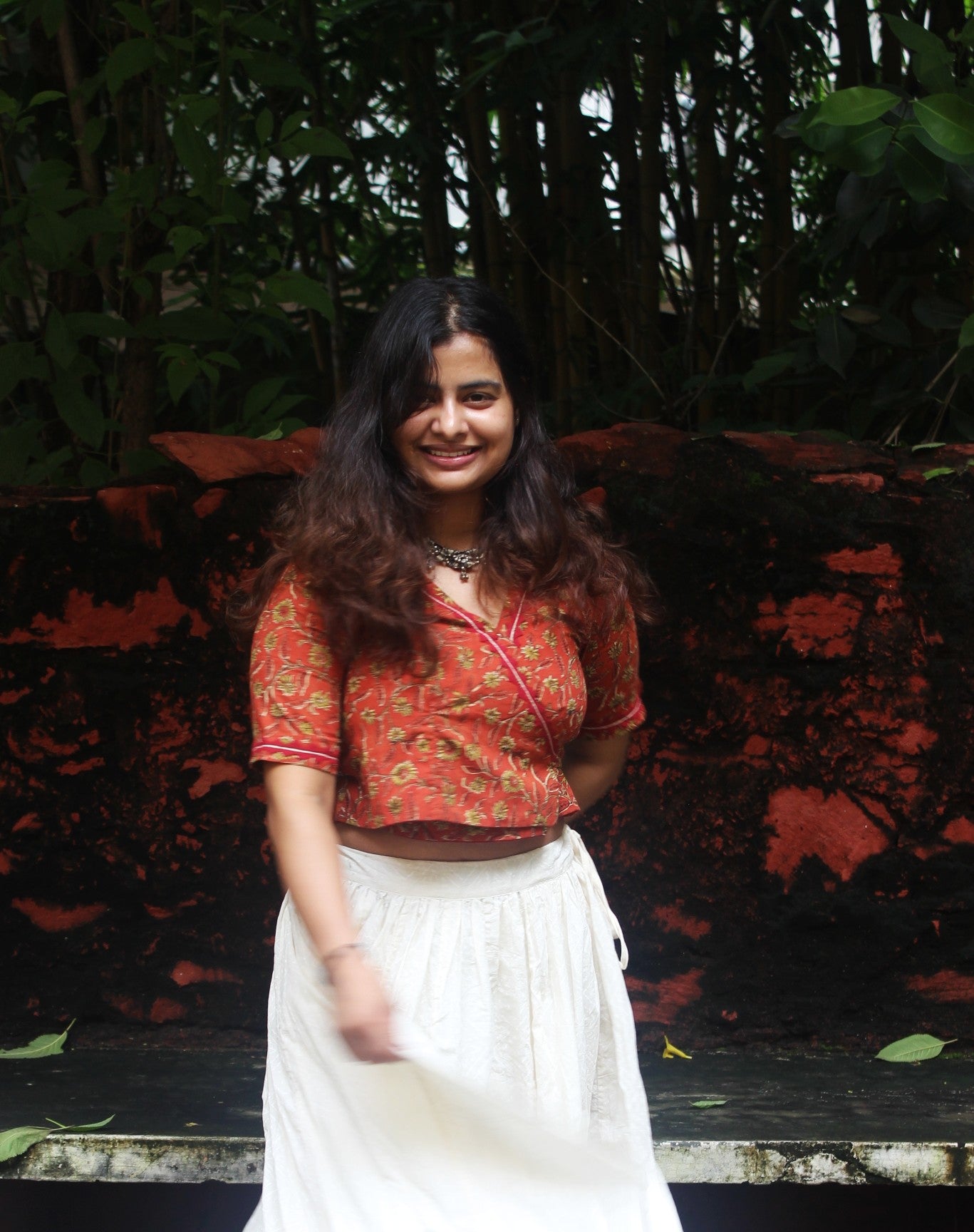 Wrap & Wear - Handcrafted, Block-Printed Wrap Blouse Cum Crop Top Multicolor