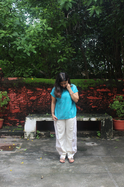 Pleated Cotton Pant