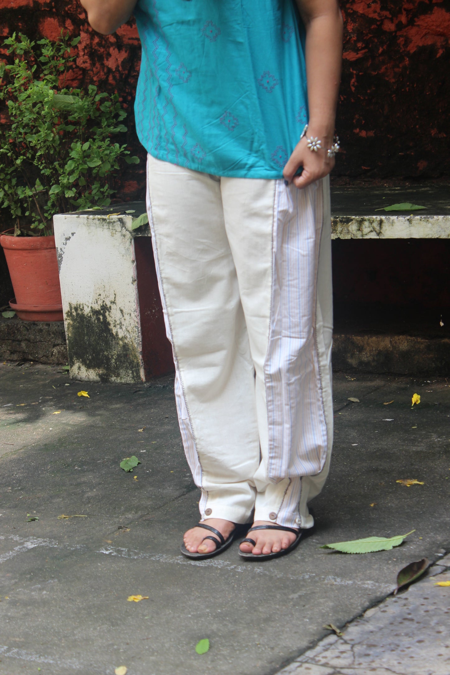 Pleated Cotton Pant
