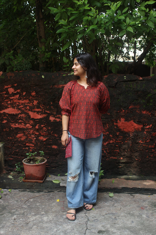 Modern Muse: Embroidered Cotton Top