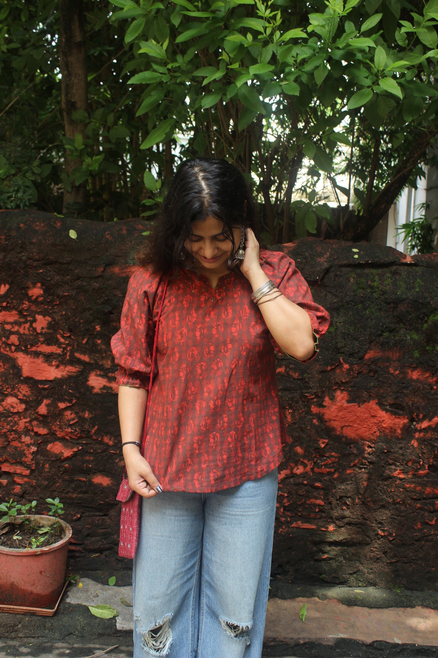 Modern Muse: Embroidered Cotton Top