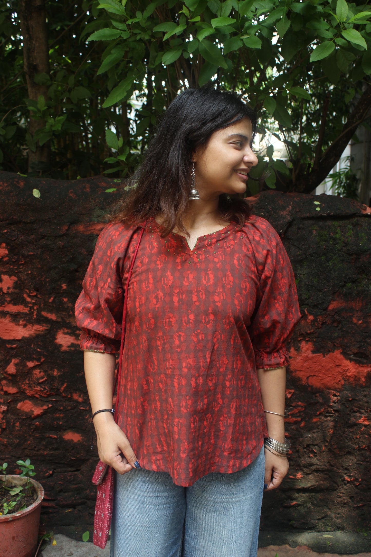 Modern Muse: Embroidered Cotton Top