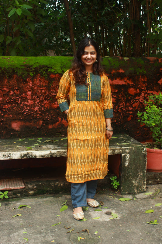 Designer Ikat Kurta for Women