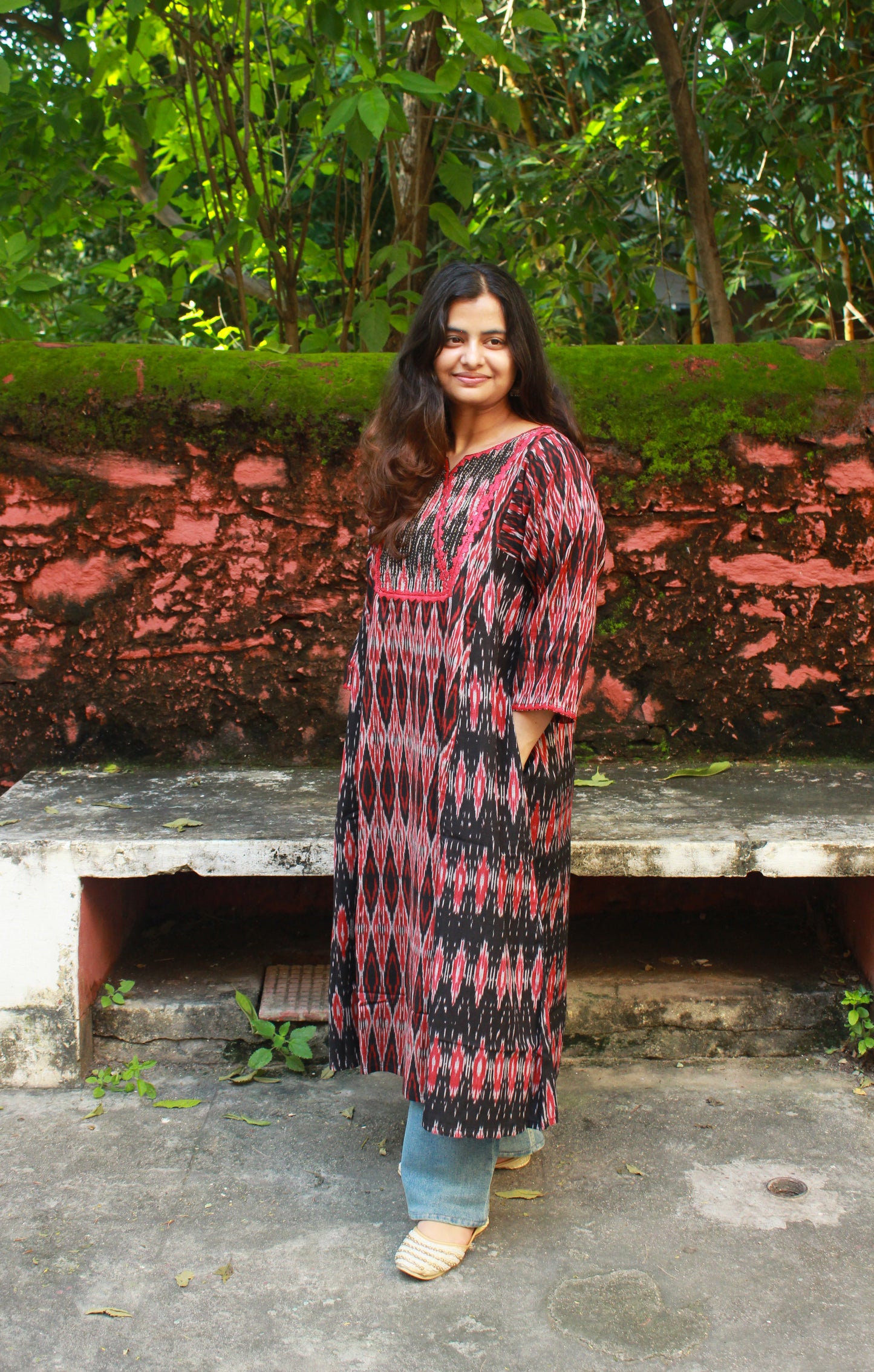 Tana Bana Ikkat Kurta