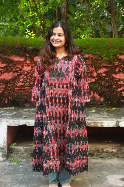 Tana Bana Ikkat Kurta