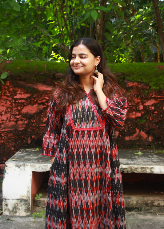 Tana Bana Ikkat Kurta