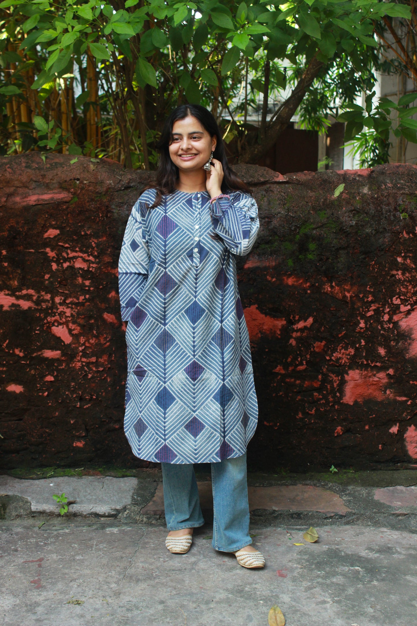 Violet Shibori Kurta