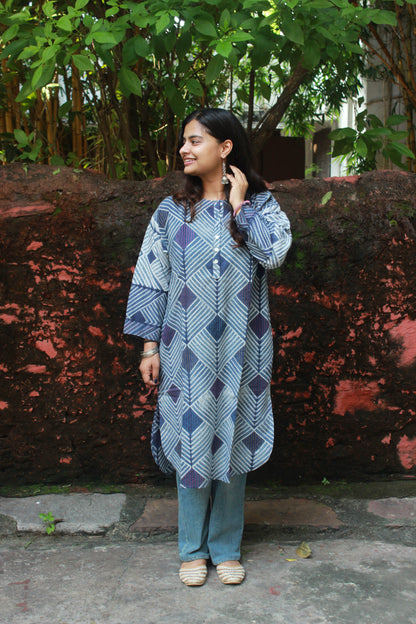 Violet Shibori Kurta