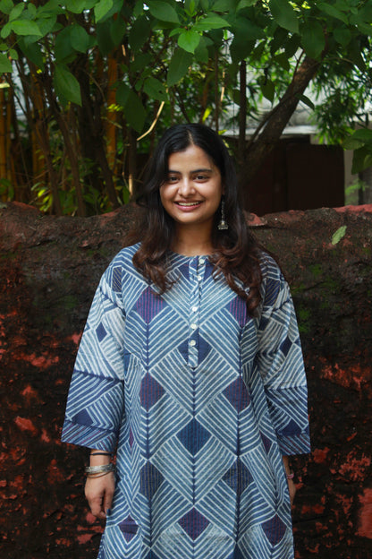 Violet Shibori Kurta