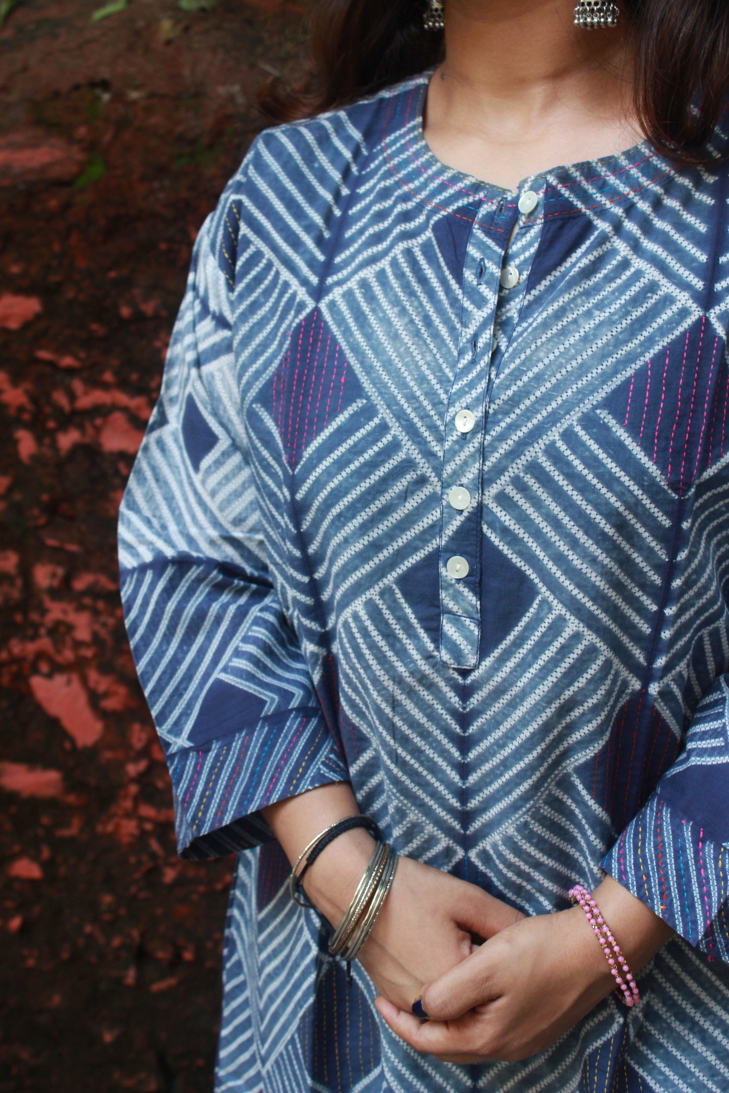 Violet Shibori Kurta