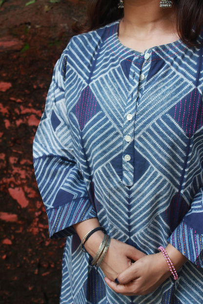 Violet Shibori Kurta